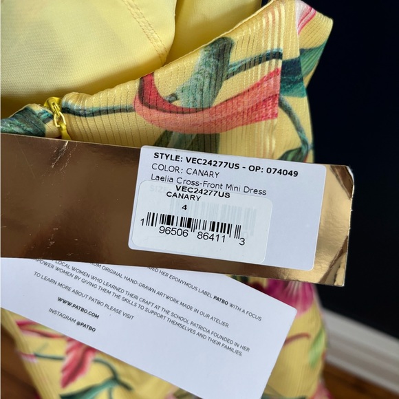 NWT PatBo Laelia cross front mini dress - Picture 5 of 6